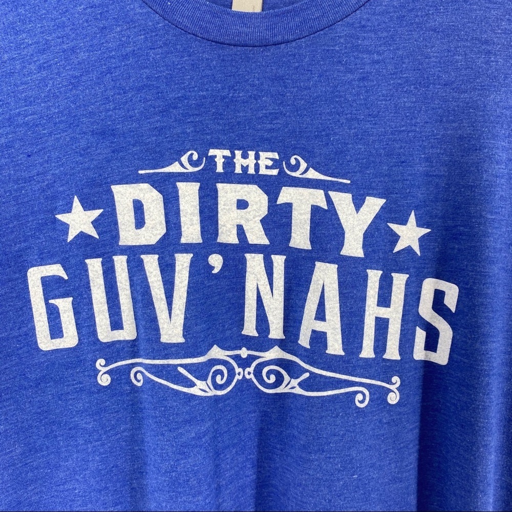 Dirty Guv’nahs royal blue tee men’s Sz M. #A5 - Picture 2 of 7